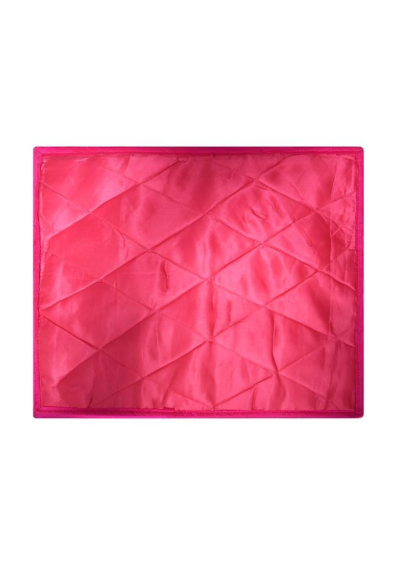 Pink And Gold Toned 9 Pieces Saree Cover Organisers