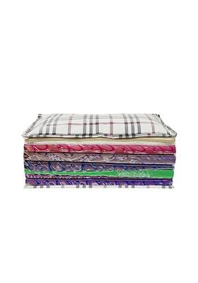 White And Black Foldable And Portable Saree Cover With Transparent Window