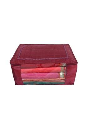 Maroon Parachute Foldable Clothes Saree Cover Organizer
