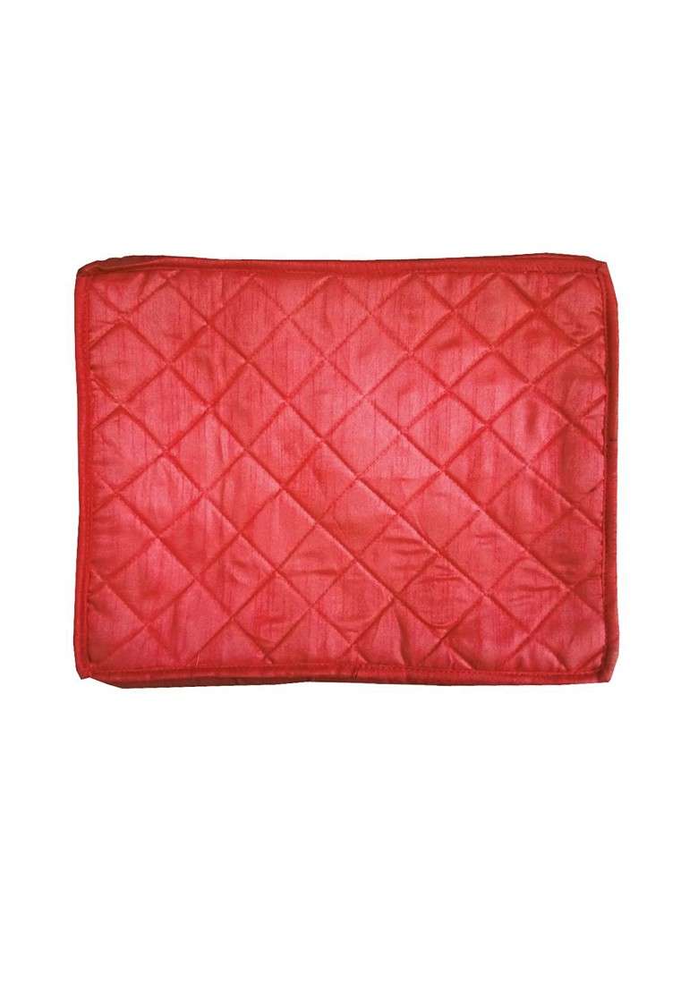 Set Of 12 Red Solid Single Packing Saree Cover Organizer - Indya