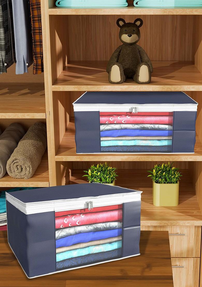 Grey 9 Pieces Saree Covers Non Woven Saree Bags Foldable Storage Bag