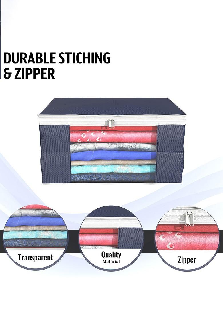 Grey 9 Pieces Saree Covers Non Woven Saree Bags Foldable Storage Bag