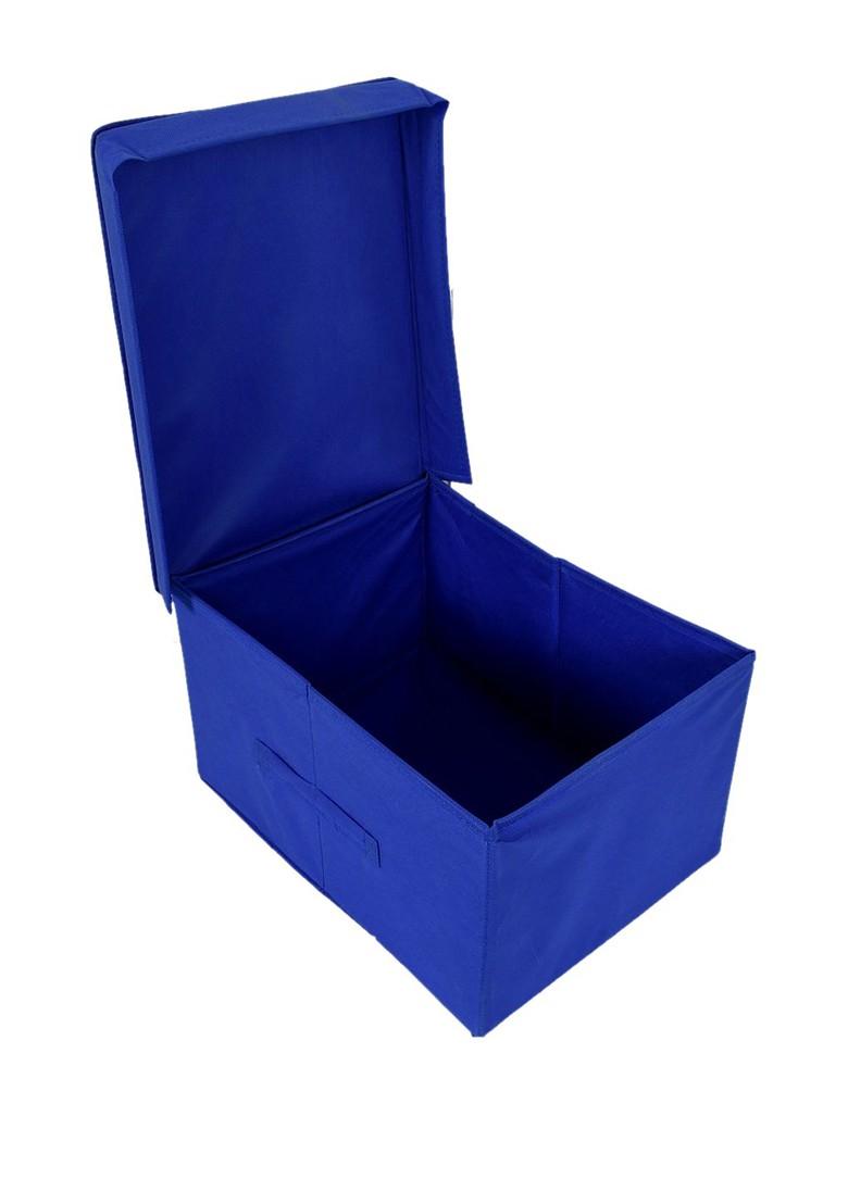 Blue Disney Team Mickey Printed Foldable Saree Cover Storage Box With Lid