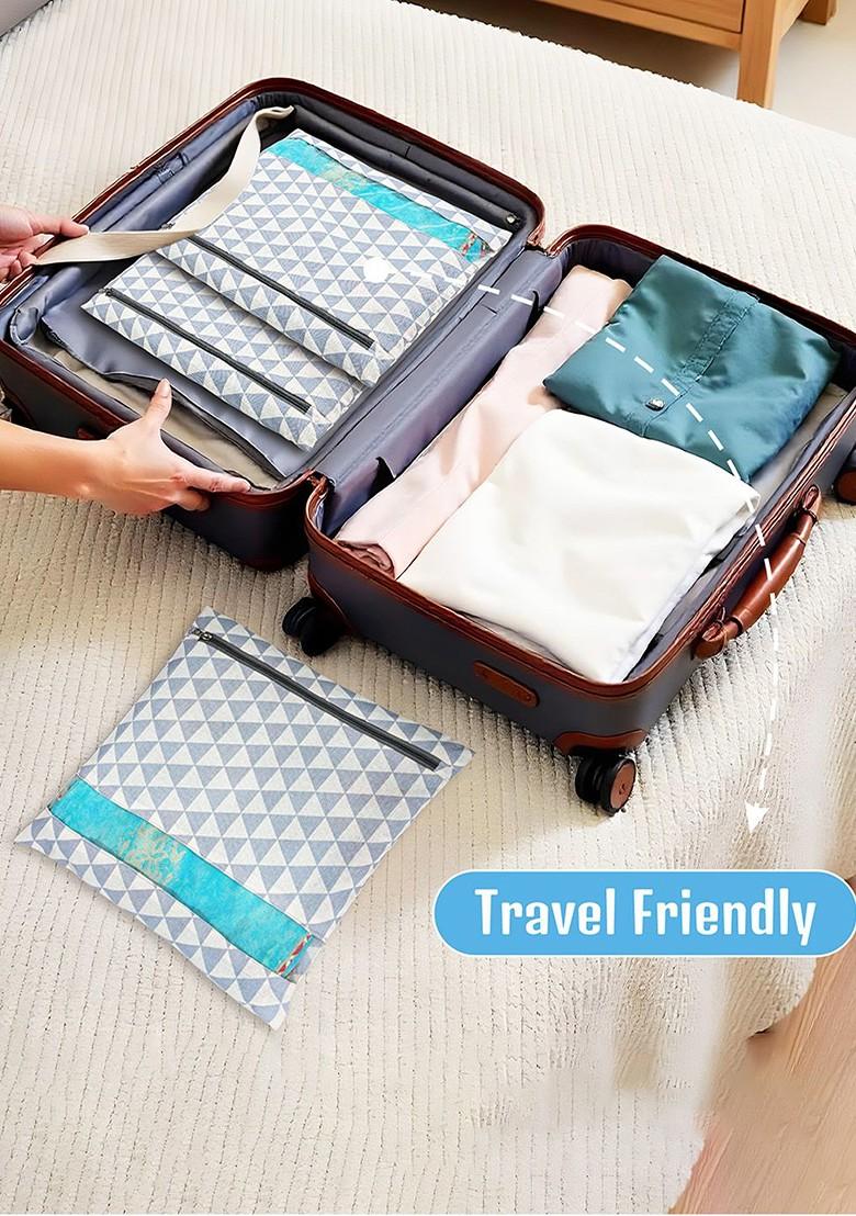 Grey 10 Pcs Regular Single Saree Cover Multi Utility Storage Organisers