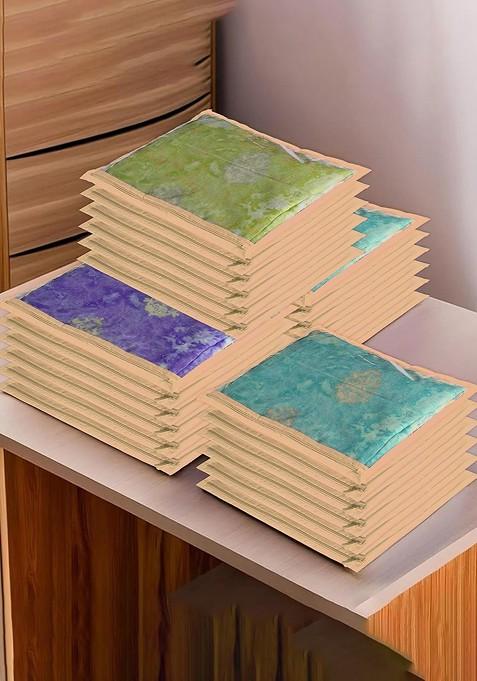 Beige 24 Pieces Saree Covers