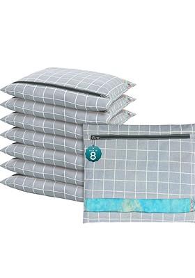 Grey 8 Pcs Regular Single Saree Cover Multi Utility Storage Organisers