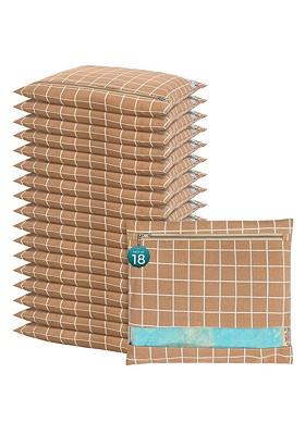 Brown 18 Pcs Regular Single Saree Cover Multi Utility Storage Organisers