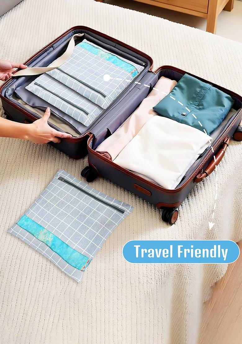 Grey 8 Pcs Regular Single Saree Cover Multi Utility Storage Organisers