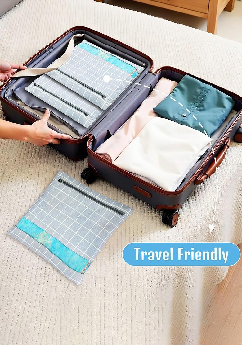 Grey 10 Pcs Regular Single Saree Cover Multi Utility Storage Organisers