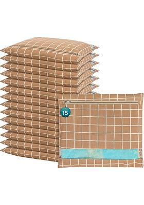 Brown 15 Pcs Regular Single Saree Cover Multi Utility Storage Organisers