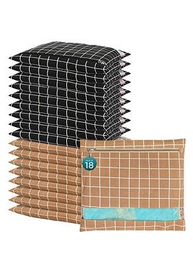 Brown 18 Pcs Regular Single Saree Cover Multi Utility Storage Organisers