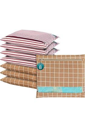 Brown 8 Pcs Regular Single Saree Cover Multi Utility Storage Organisers