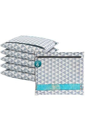 Grey 6 Pcs Regular Single Saree Cover Multi Utility Storage Organisers