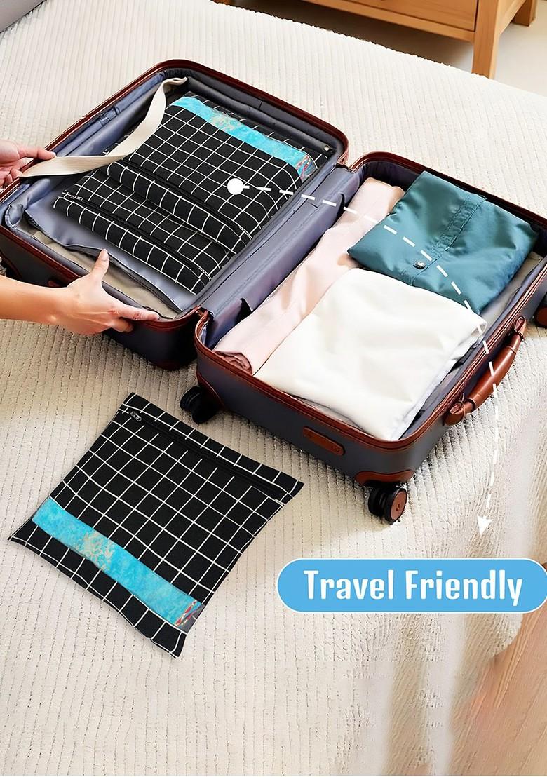 Black 6 Pcs Regular Single Saree Cover Multi Utility Storage Organisers