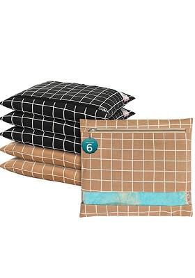 Brown 6 Pcs Regular Single Saree Cover Multi Utility Storage Organisers