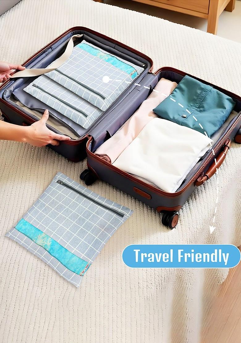 Grey 6 Pcs Regular Single Saree Cover Multi Utility Storage Organisers