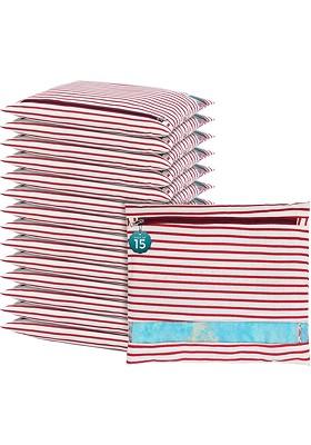 Maroon 15 Pcs Regular Single Saree Cover Multi Utility Storage Organisers