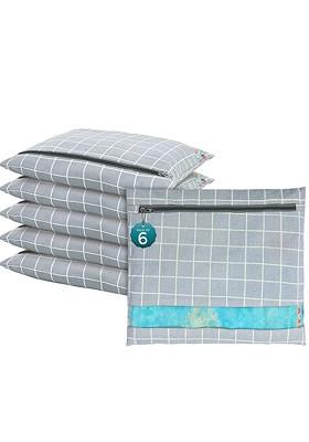 Grey 6 Pcs Regular Single Saree Cover Multi Utility Storage Organisers