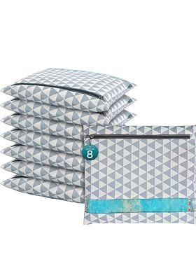 Grey 8 Pcs Regular Single Saree Cover Multi Utility Storage Organisers