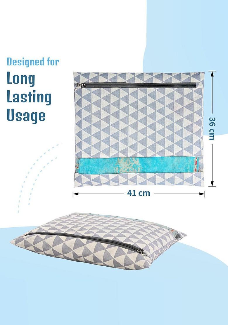 Grey 8 Pcs Regular Single Saree Cover Multi Utility Storage Organisers