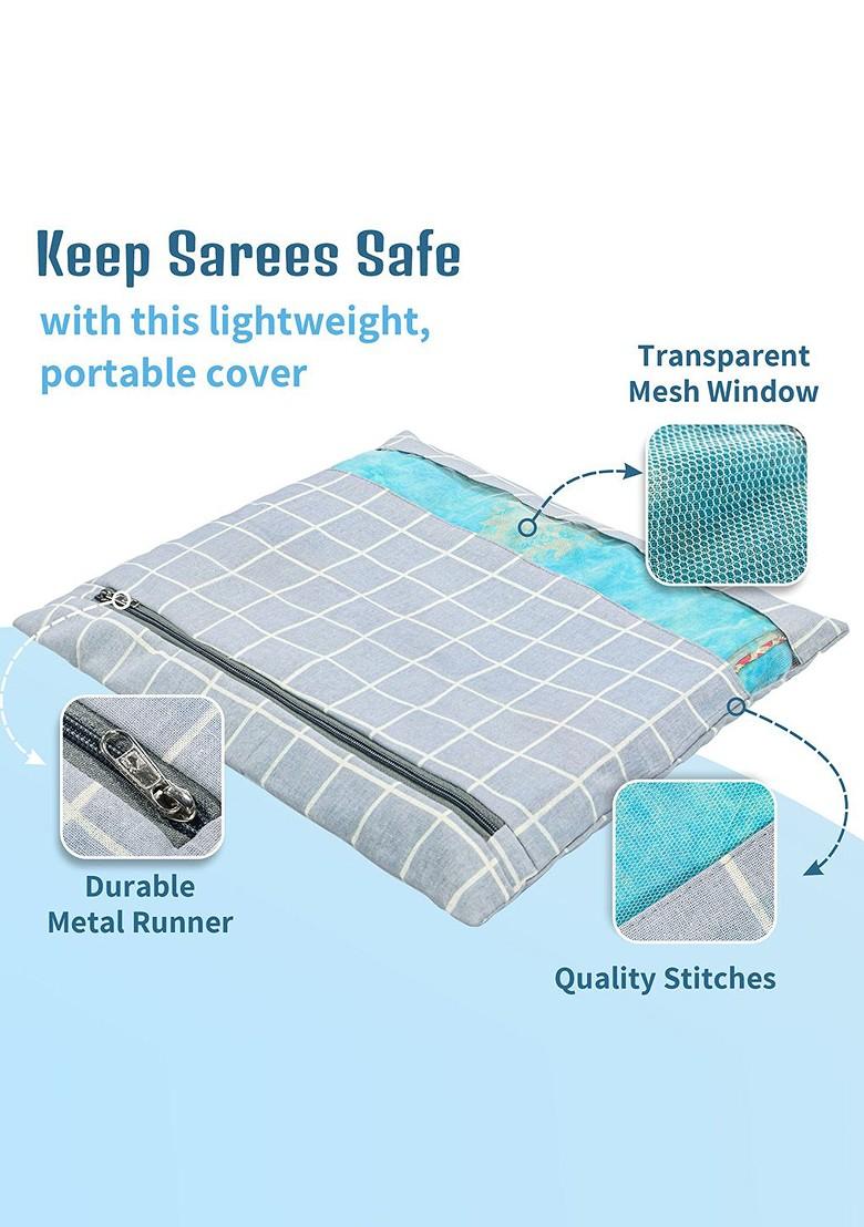 Grey 18 Pcs Regular Single Saree Cover Multi Utility Storage Organisers