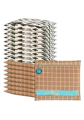 Brown 18 Pcs Regular Single Saree Cover Multi Utility Storage Organisers