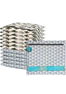 Grey 12 Pcs Regular Single Saree Cover Multi Utility Storage Organisers