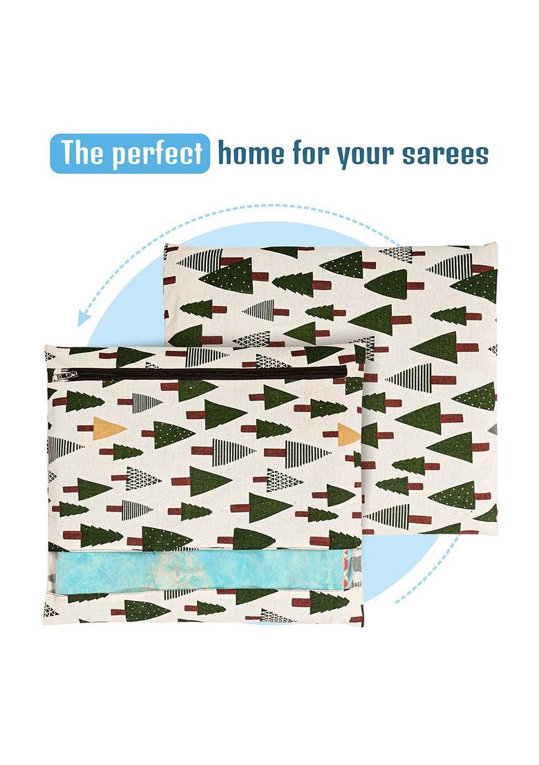 Grey 12 Pcs Regular Single Saree Cover Multi Utility Storage Organisers