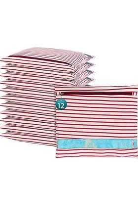 Maroon 12 Pcs Regular Single Saree Cover Multi Utility Storage Organisers