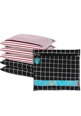 Black 6 Pcs Regular Single Saree Cover Multi Utility Storage Organisers