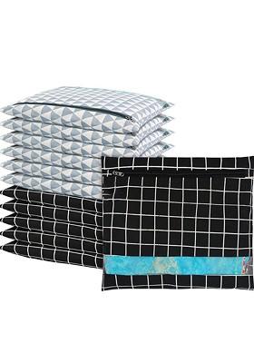 Black 12 Pcs Regular Single Saree Cover Multi Utility Storage Organisers