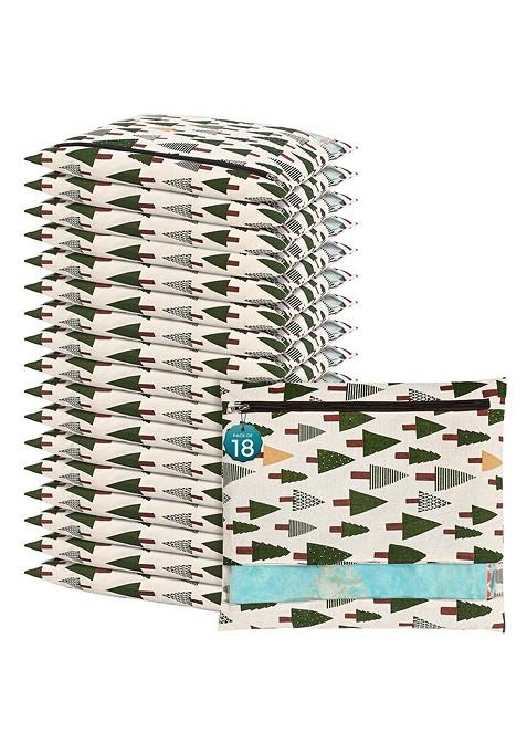 Green 18 Pcs Regular Single Saree Cover Multi Utility Storage Organisers