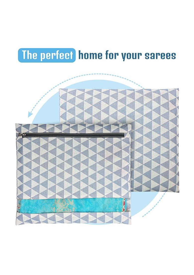 Black 18 Pcs Regular Single Saree Cover Multi Utility Storage Organisers