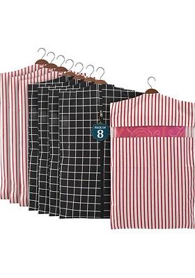 Black Set Of 8 Regular Hanging Saree Cover Multi Utility Organisers