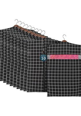 Black Set Of 10 Regular Hanging Saree Cover Multi Utility Organisers