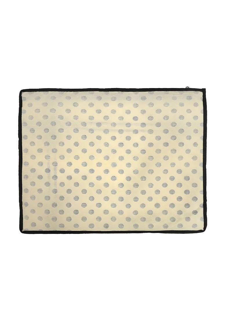 Set Of 12 Cream Coloured Reusable Multi Utility Saree Cover Organisers