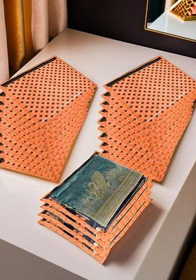 Orange Coloured 24 Pieces Saree Cover Clothes Storage Bag Organisers