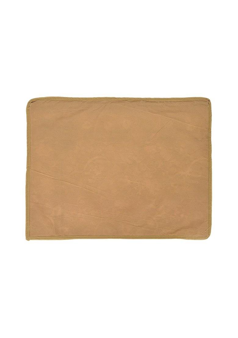 Set Of 9 Brown Printed Non Woven Single Saree Cover With Tranasparent Top