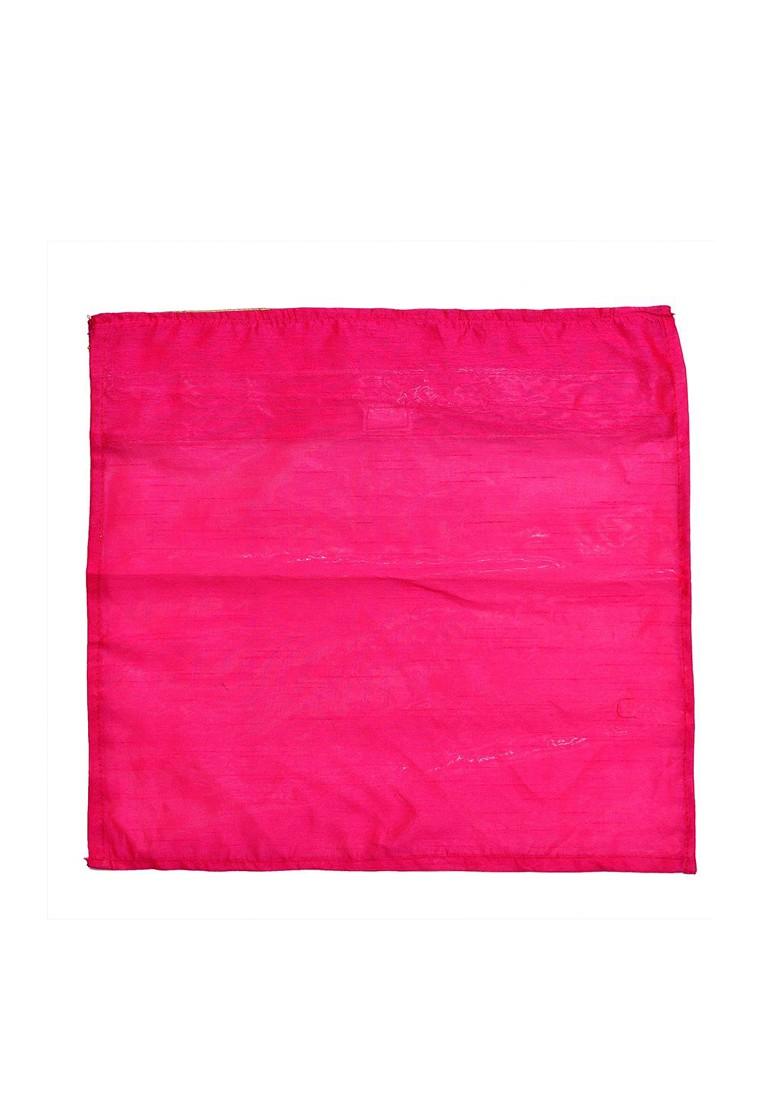 Set Of 6 Pink And Transparent Embellished Zari Border Flip Single Packing Saree Cover Organizers