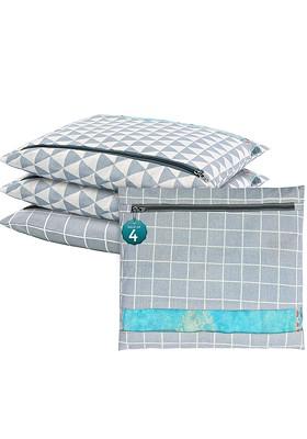 Grey 4 Pcs Regular Single Saree Cover Multi Utility Wardrobe Organisers