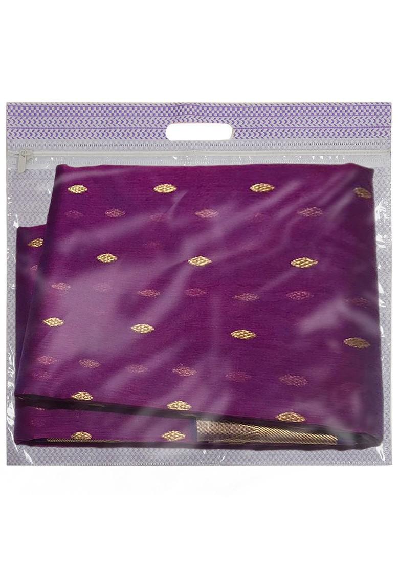 Purple Set Of 9 Regular Fashion Wardrobe Drawer Saree Cover Organisers