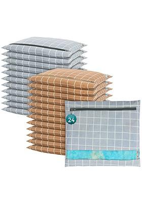 Grey 24 Pcs Regular Single Saree Cover Multi Utility Storage Organisers