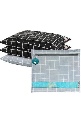 Grey 4 Pcs Regular Single Saree Cover Multi Utility Wardrobe Organisers