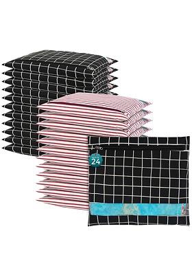 Black 24 Pcs Regular Single Saree Cover Multi Utility Storage Organisers