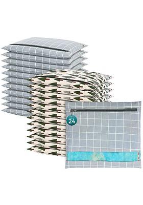 Grey 24 Pcs Regular Single Saree Cover Multi Utility Storage Organisers