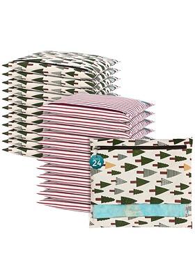 Green 24 Pcs Regular Single Saree Cover Multi Utility Storage Organisers