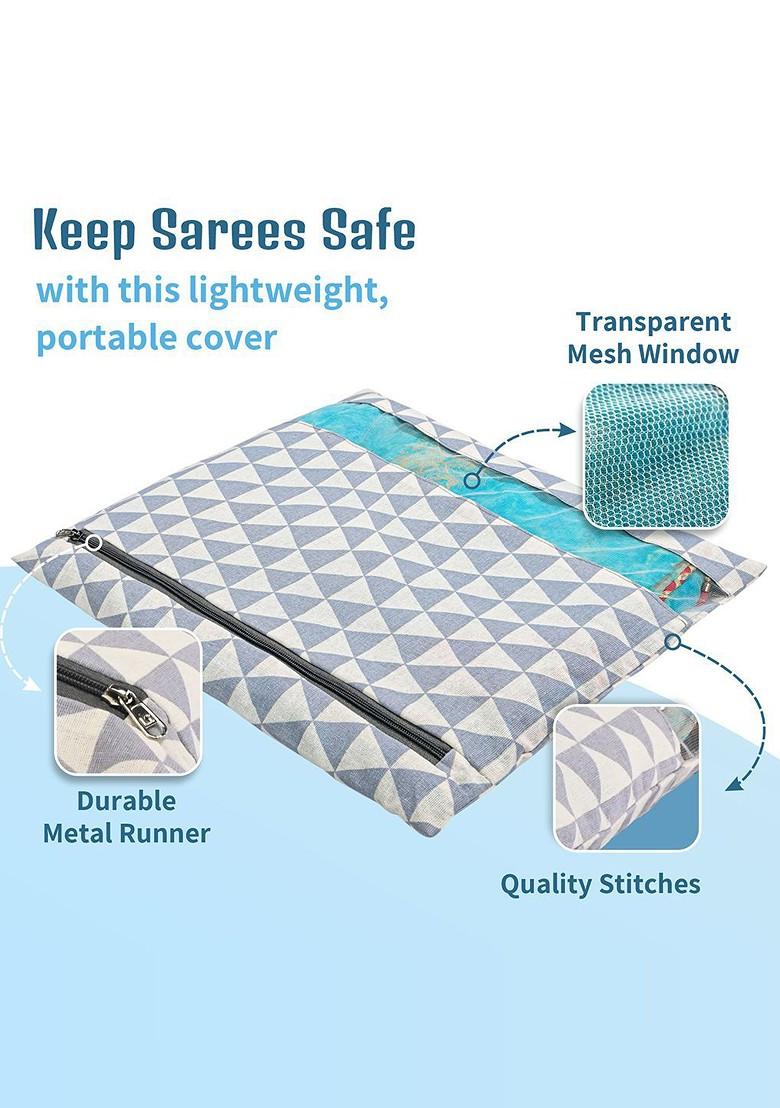 Grey 24 Pcs Regular Single Saree Cover Multi Utility Storage Organisers