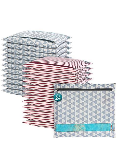 Grey 24 Pcs Regular Single Saree Cover Multi Utility Storage Organisers