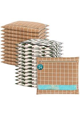 Brown 24 Pcs Regular Single Saree Cover Multi Utility Storage Organisers