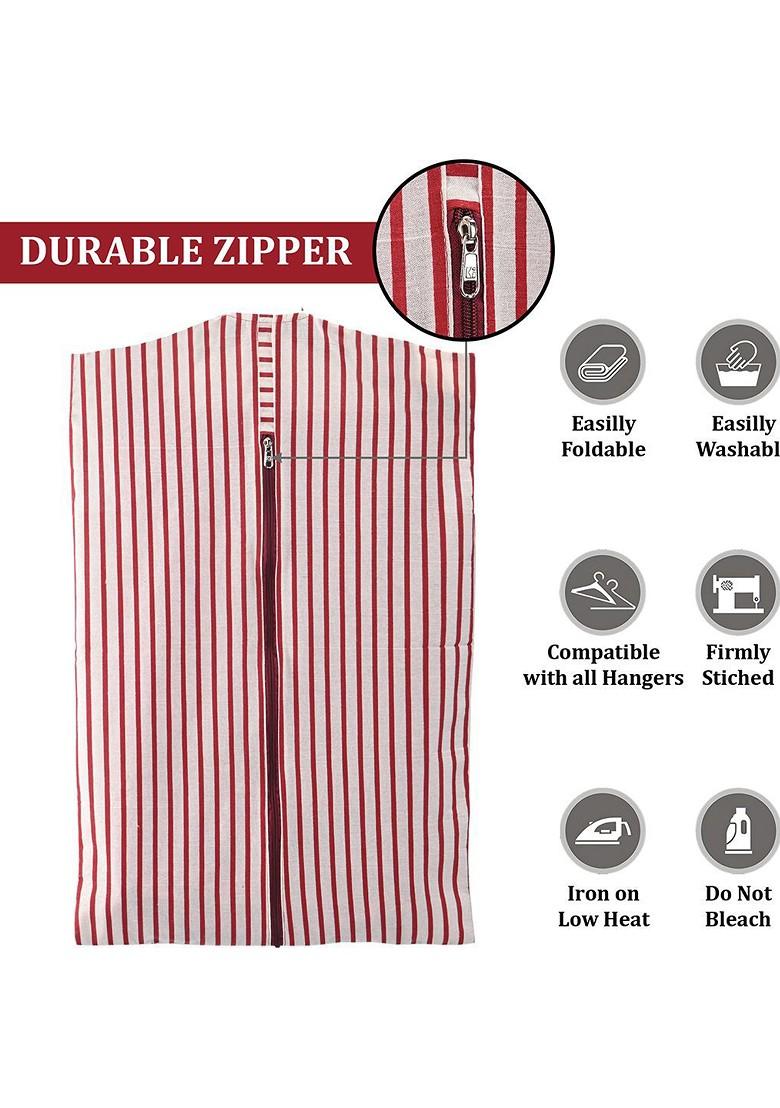 Brown Set Of 10 Regular Hanging Saree Cover Multi Utility Organisers